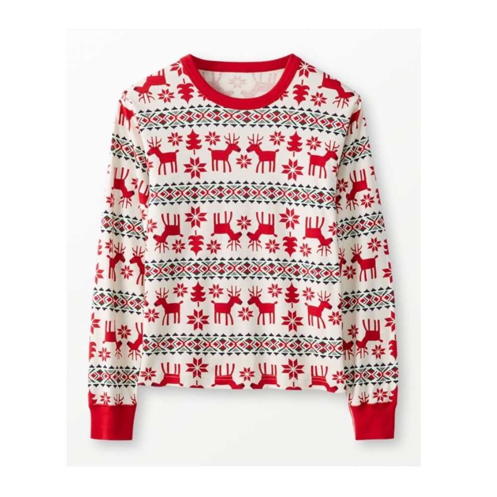 Hanna Andersson Adult Holiday Long John Pajama Top